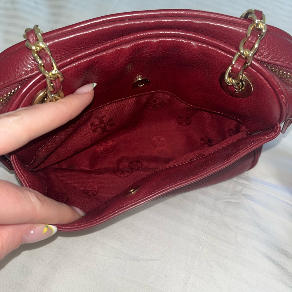Tory Burch Burgundy Leather Crossbody Bag - Picture 8 of 10